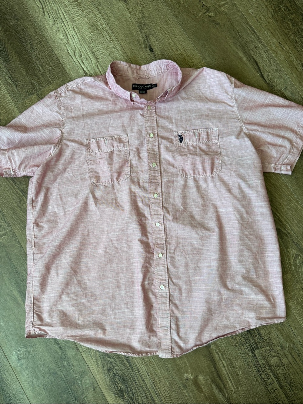U.S. Polo Assn. Light Pink Short-Sleeve Button-Down Shirt
